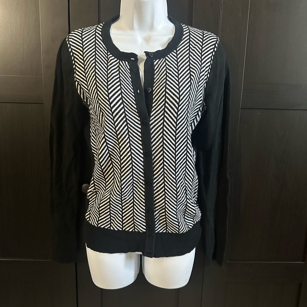 Black/ White Cardigan